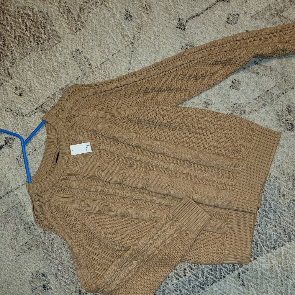 Cable Knit Brown Sweater